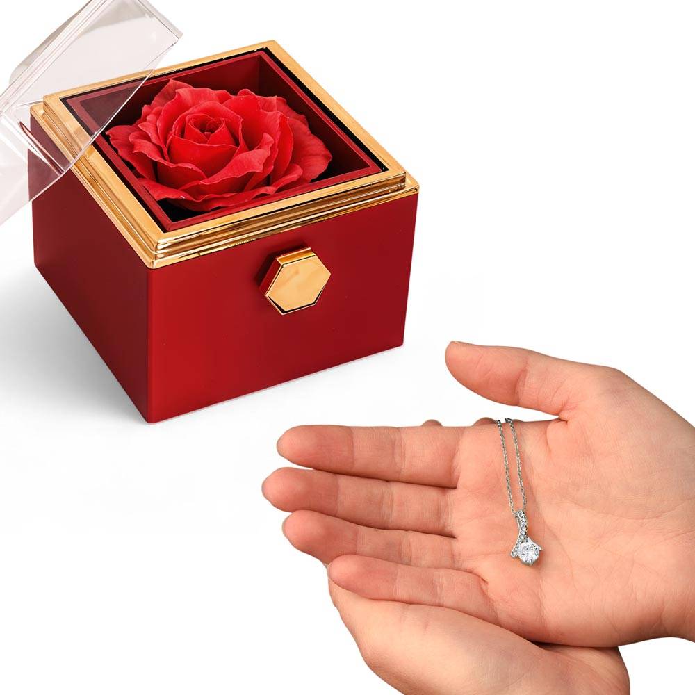 Wife Alluring Beauty Rotating Rose Gift Box – Elegant Rose Gift (No Message Card)