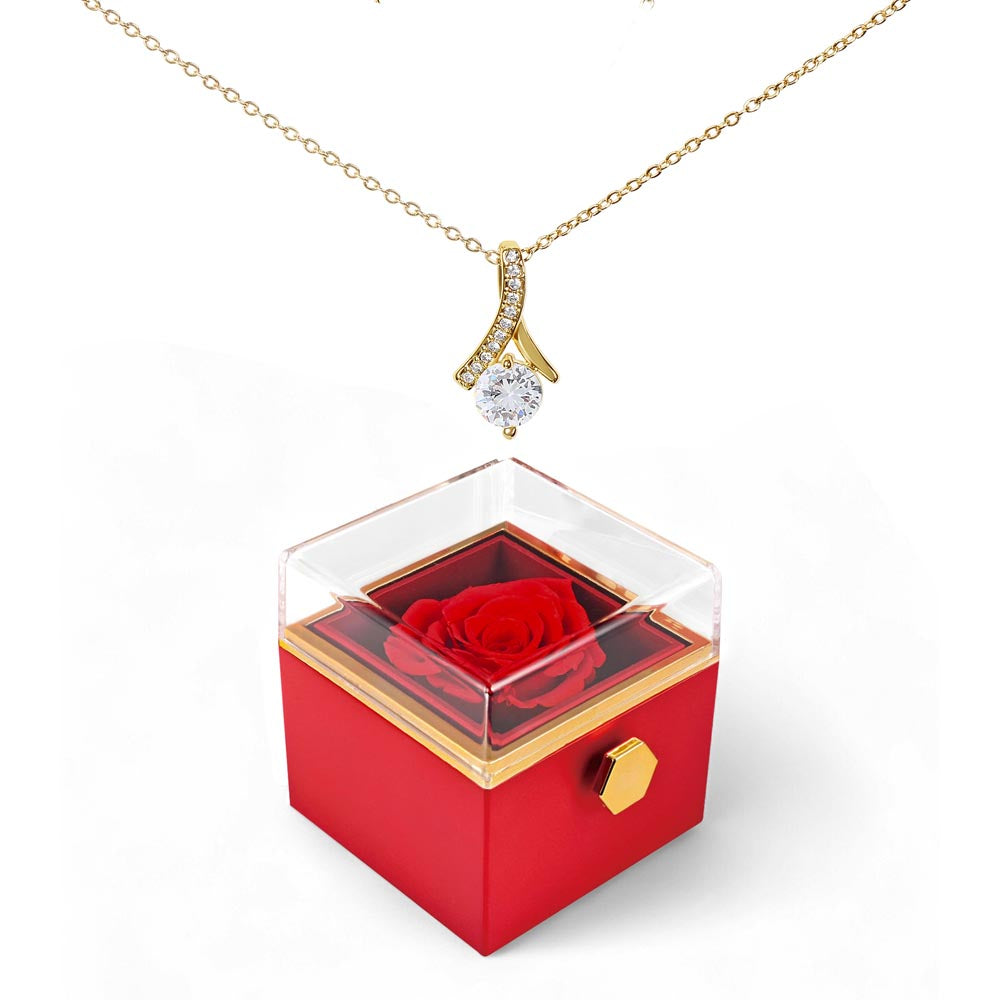 Wife Alluring Beauty Rotating Rose Gift Box – Elegant Rose Gift (No Message Card)