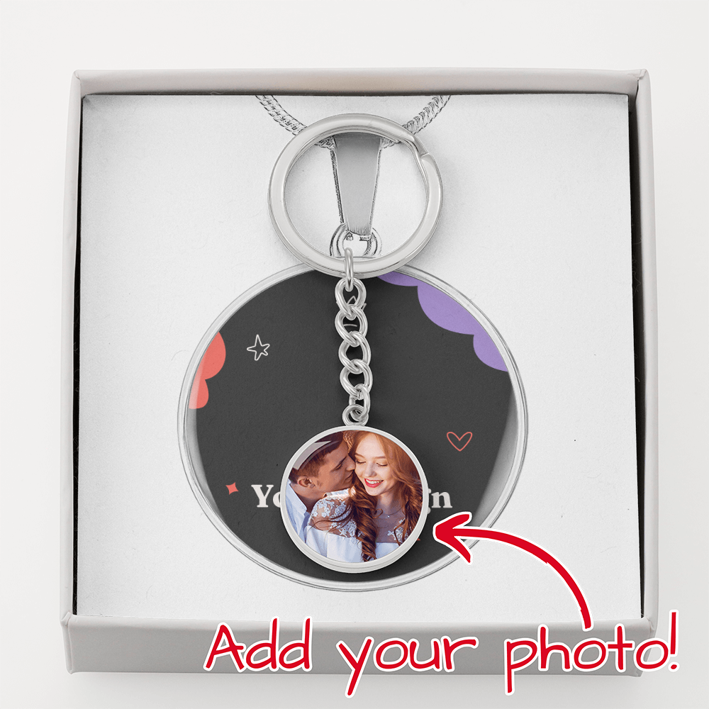 Personalized Circle Keychain with Custom Graphic Design – Durable, Stylish & Unique