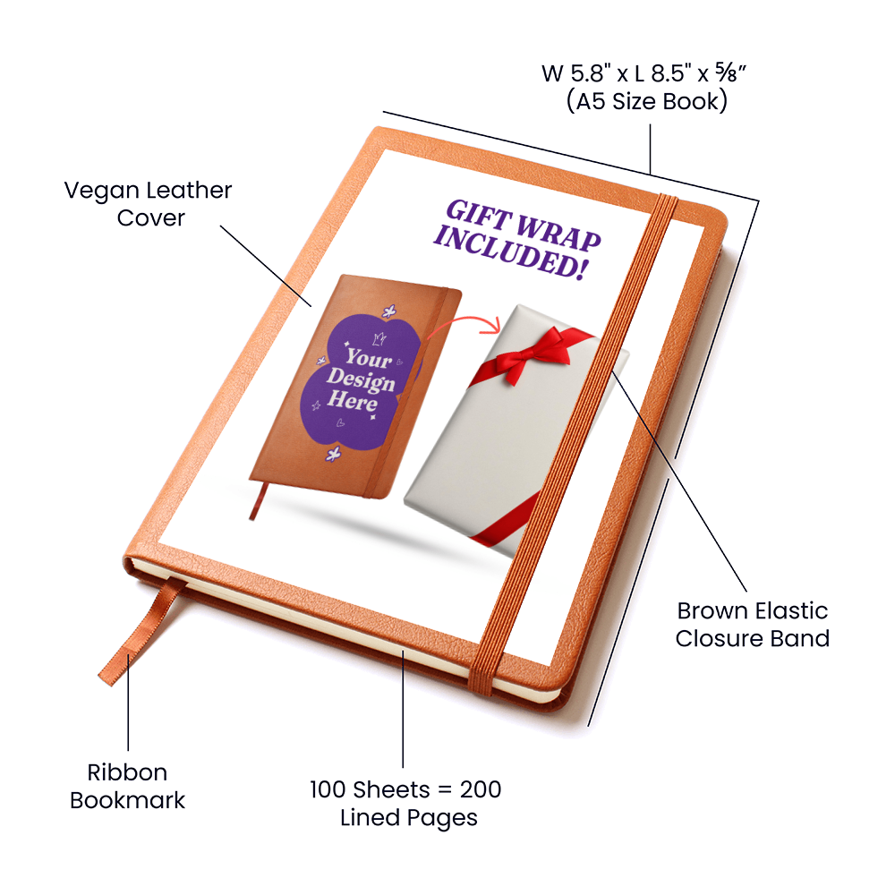 Graphic Journal & Gift Wrap Bundle – Creative, Stylish, and Gift-Ready