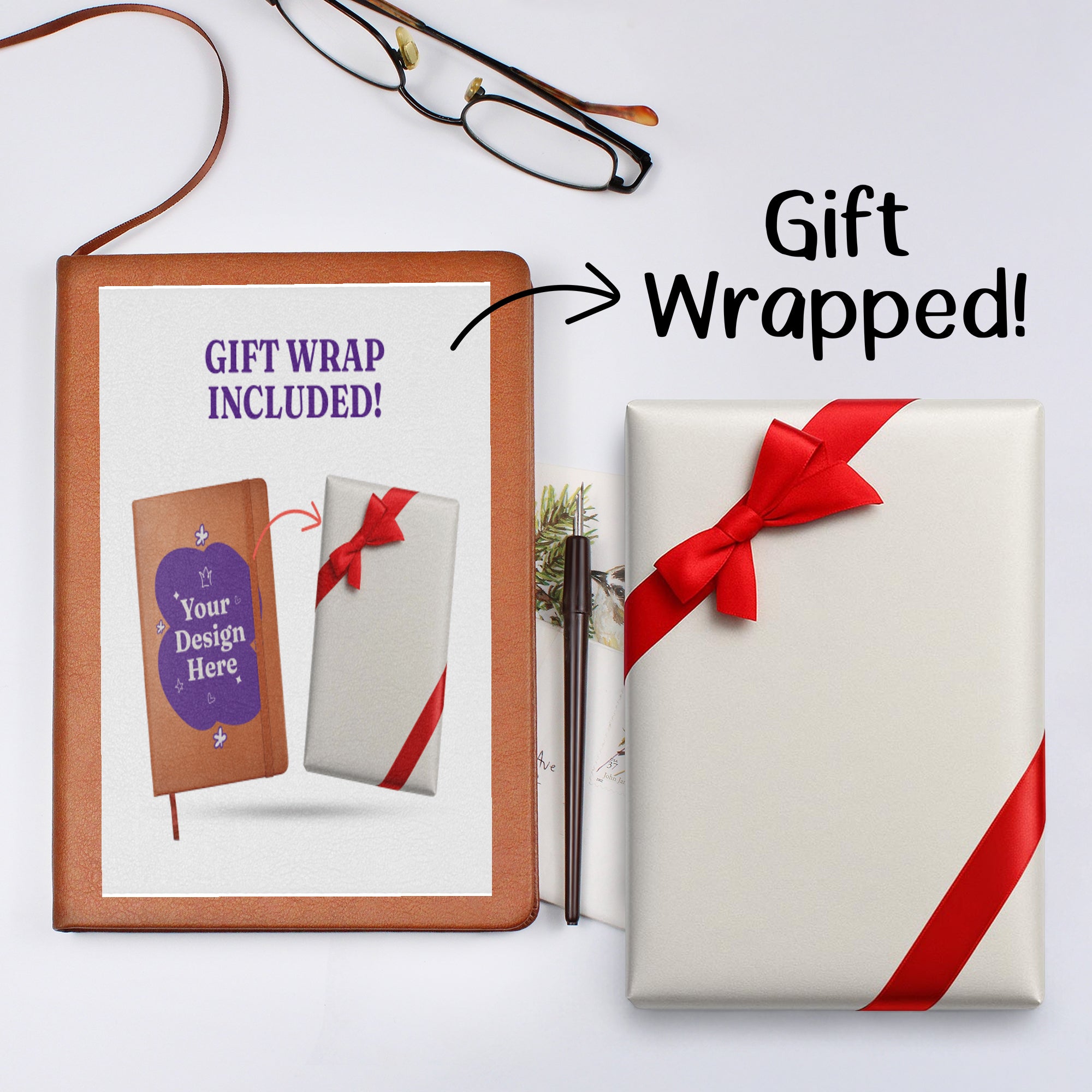 Graphic Journal & Gift Wrap Bundle – Creative, Stylish, and Gift-Ready