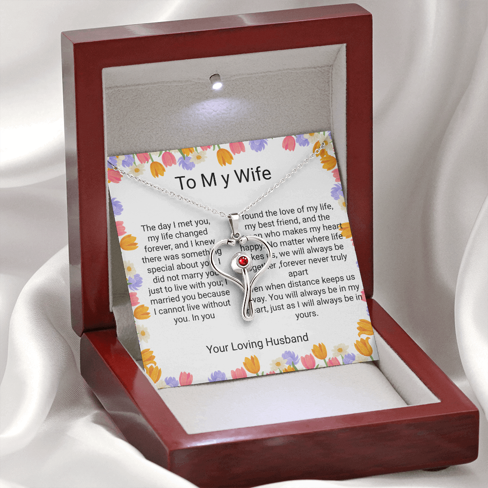 Wife Anniversary & Birthday Gift – Romantic Forever Love Necklace A Heartfelt Gift for Your Wife