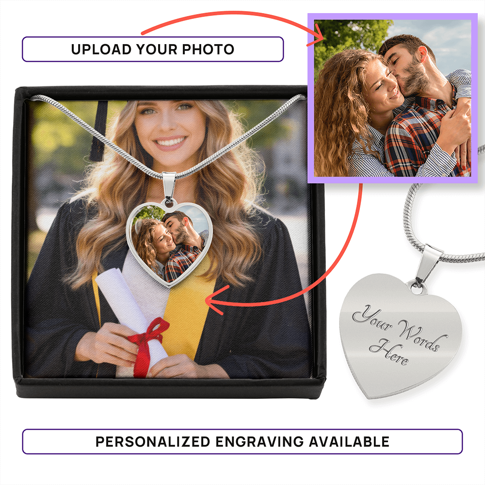 Photo Heart Necklace – Personalized Jewelry with Your Favorite Photo