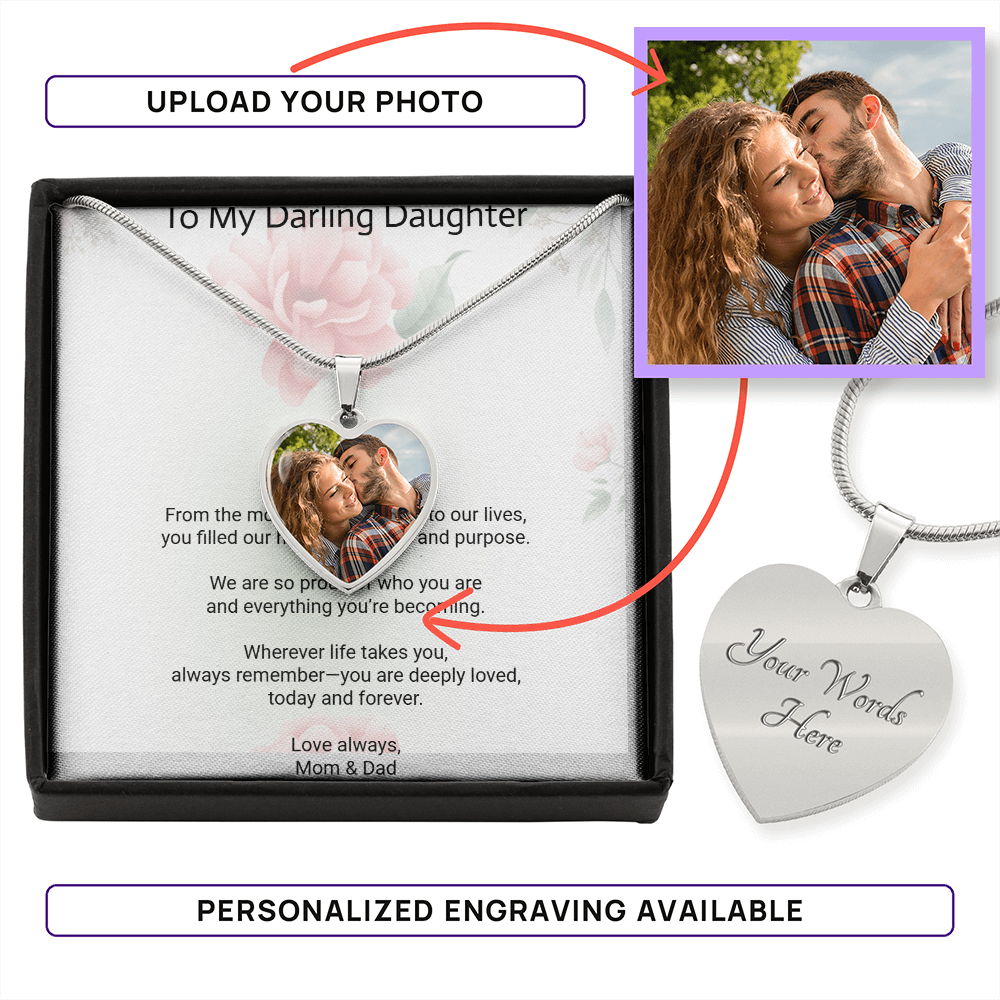 Photo Heart Necklace for Daughter – A Gift Filled with Love