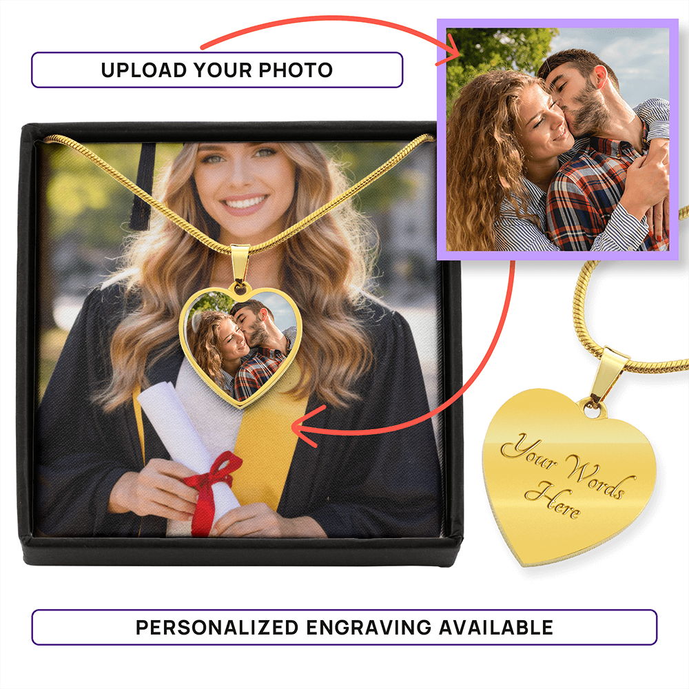 Photo Heart Necklace – Personalized Jewelry with Your Favorite Photo