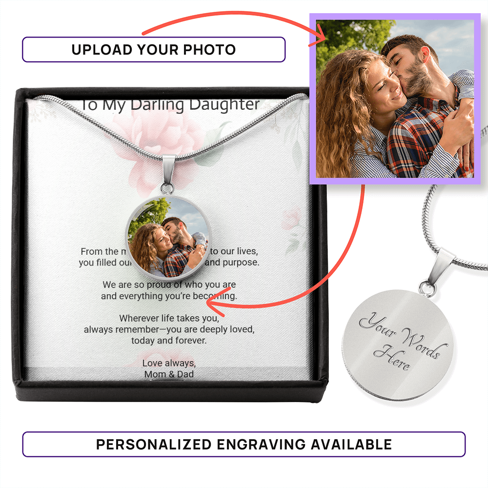 Photo Circle Necklace for Daughter – A Gift Filled with Love