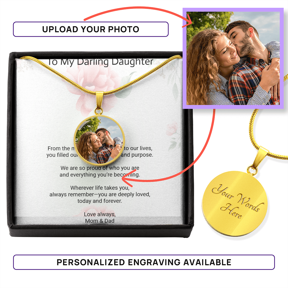 Photo Circle Necklace for Daughter – A Gift Filled with Love
