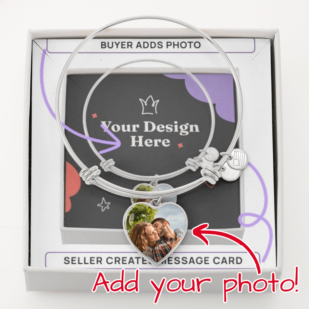 Elegant Heart Bangle for Her – A Gift of Pure Sophistication”