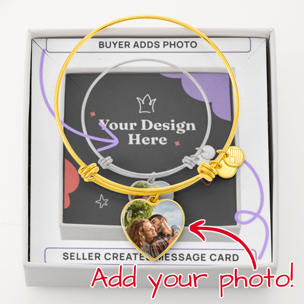 Elegant Heart Bangle for Her – A Gift of Pure Sophistication”