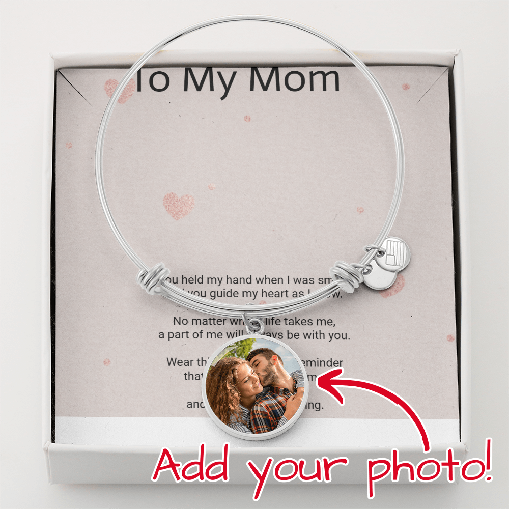 Mother's Gift Buyer Upload Luxury Round Bangle – Elegant Mum Gift