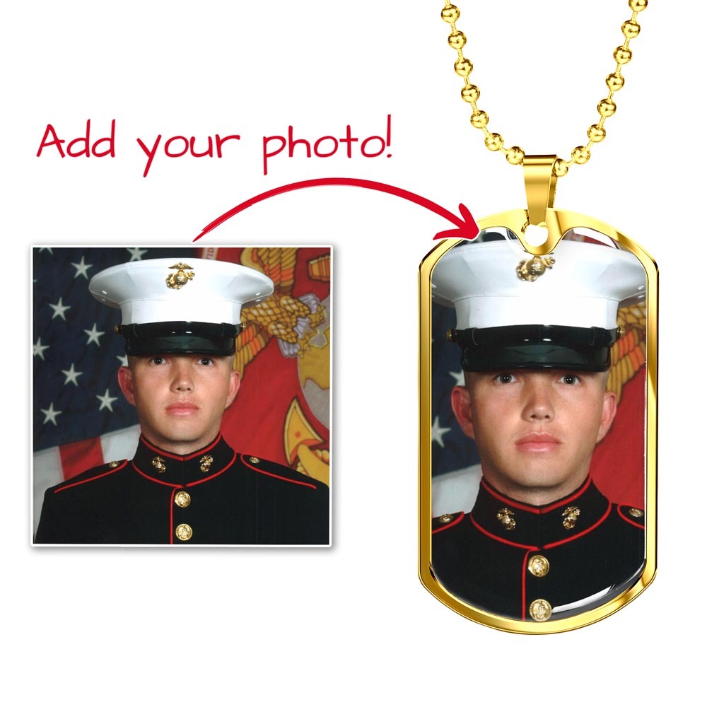 Engraved Dog Tag Necklace for Husband – A Gift of Love & Strength