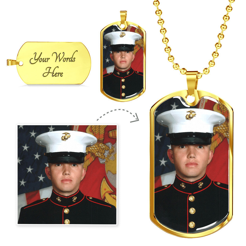 Engraved Dog Tag Necklace for Husband – A Gift of Love & Strength