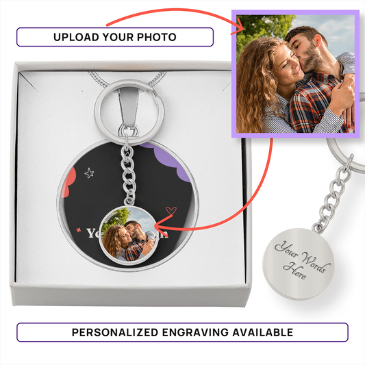 Personalized Circle Keychain with Custom Graphic Design – Durable, Stylish & Unique