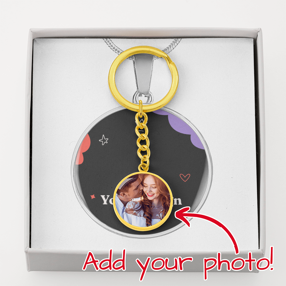 Personalized Circle Keychain with Custom Graphic Design – Durable, Stylish & Unique