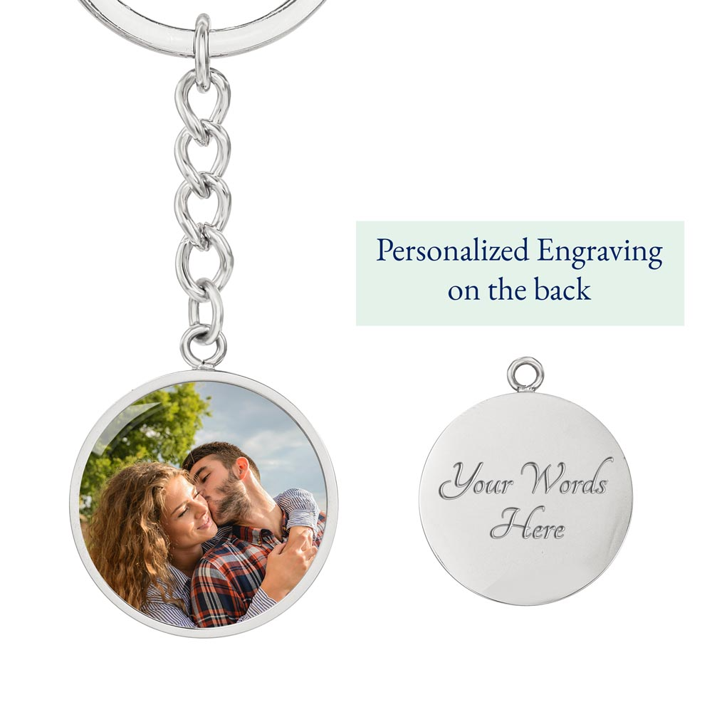 Personalized Circle Keychain with Custom Graphic Design – Durable, Stylish & Unique