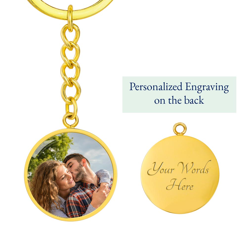 Personalized Circle Keychain with Custom Graphic Design – Durable, Stylish & Unique